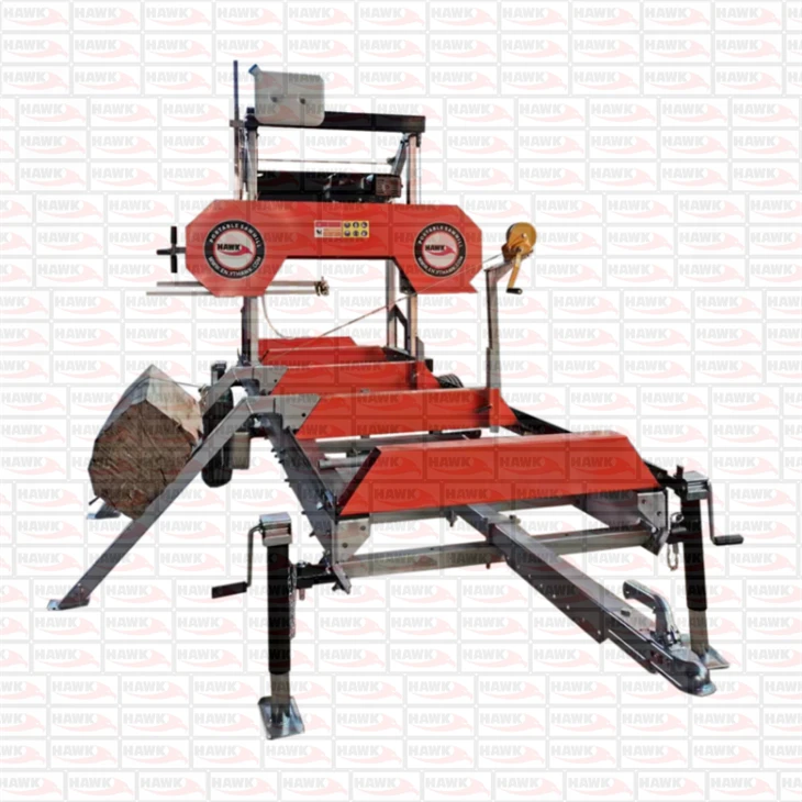 Portable Bandsaw Wood Sawmill With Trailer